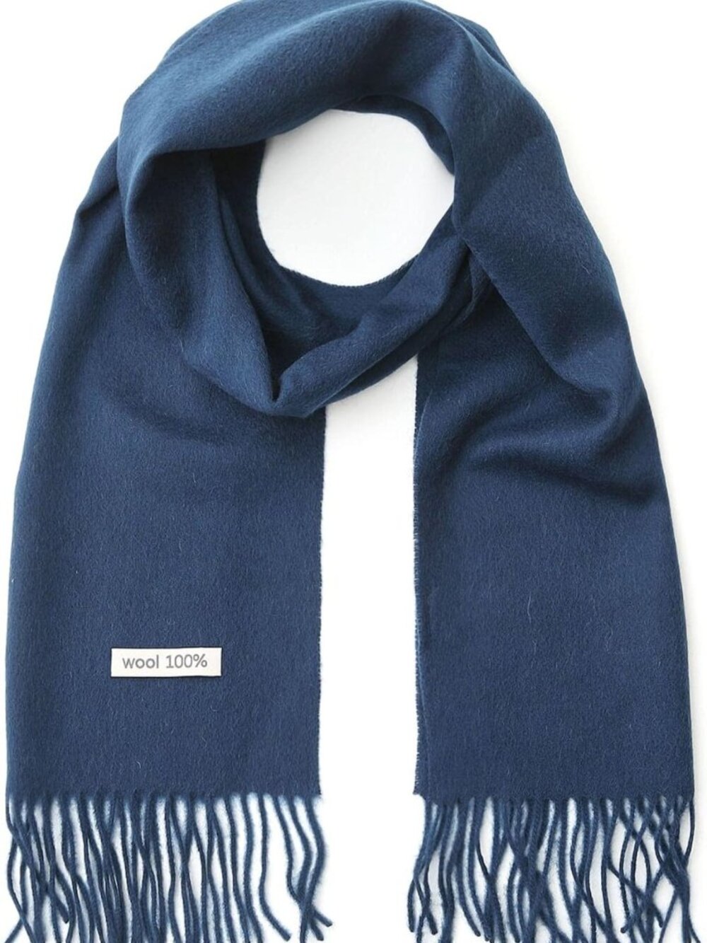 Cozy 100% Wool Winter Scarf - Soft, Warm Solid & Plaid Shawl for Holidays